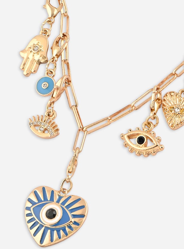 TONIQ Evil Eye Charm Necklace