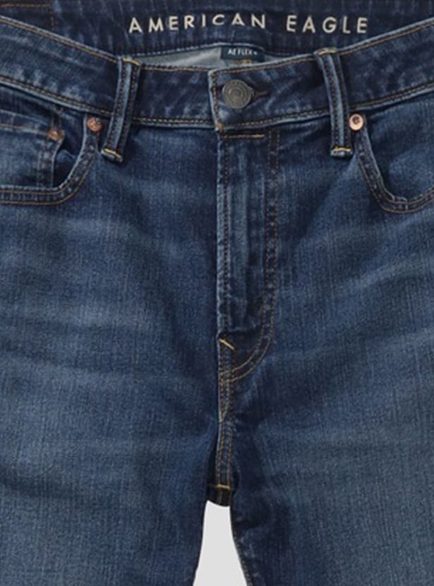 AMERICAN EAGLE Washed Slim Straight Jeans