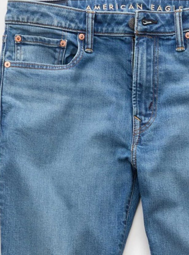 AMERICAN EAGLE Washed Slim Straight Jeans