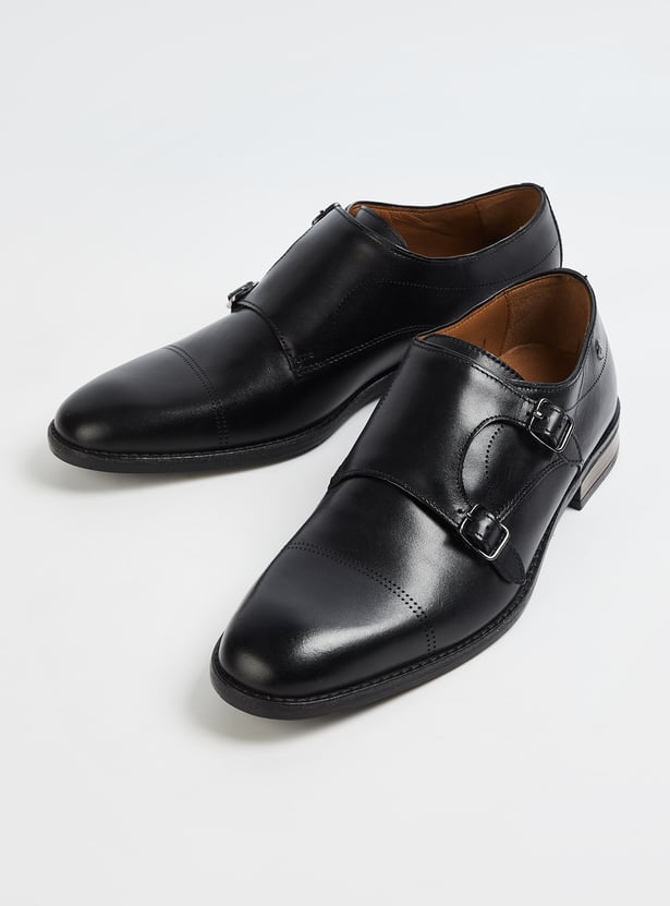 HUSH PUPPIES Solid Monk Shoes
