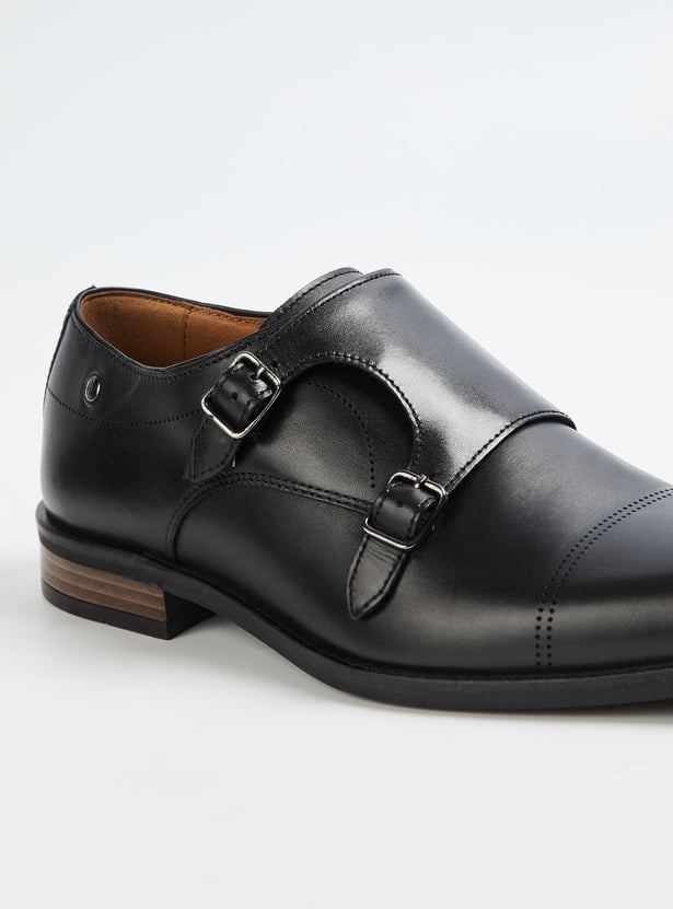 HUSH PUPPIES Solid Monk Shoes