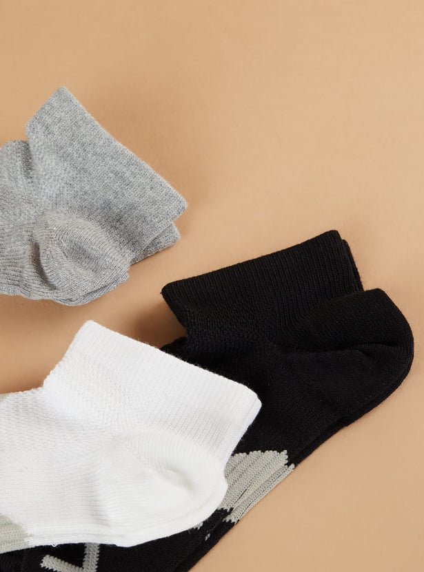 FORCA Knitted Ankle-Length Socks - Pack of 3