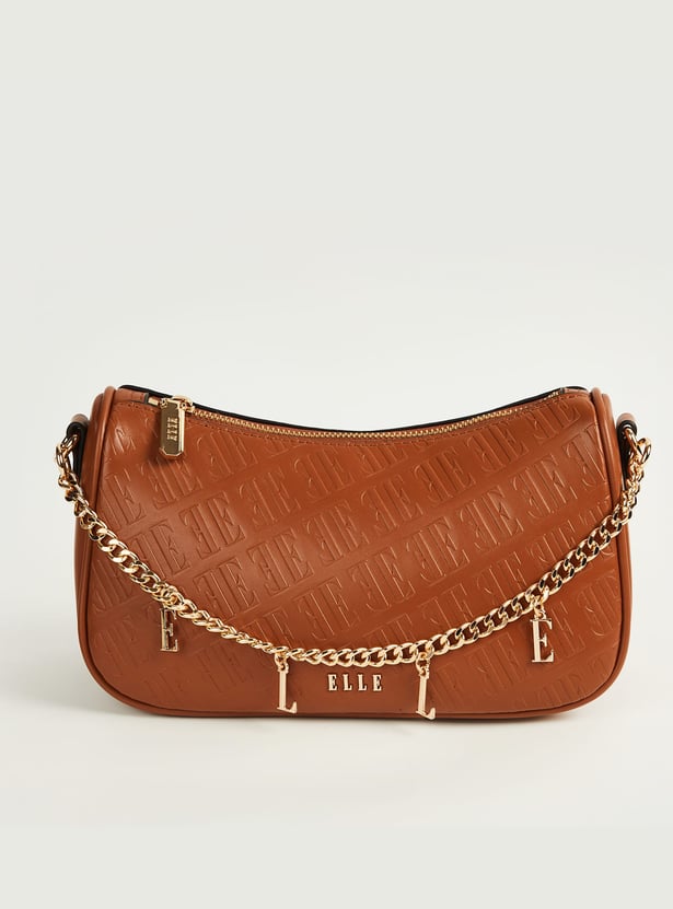 ELLE Monogram Embossed Sling Bag