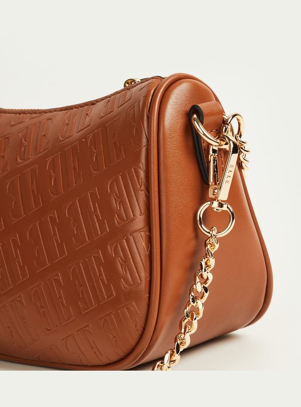 ELLE Monogram Embossed Sling Bag
