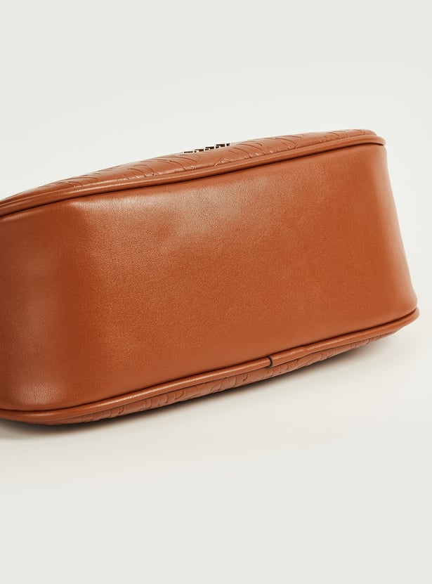 ELLE Monogram Embossed Sling Bag