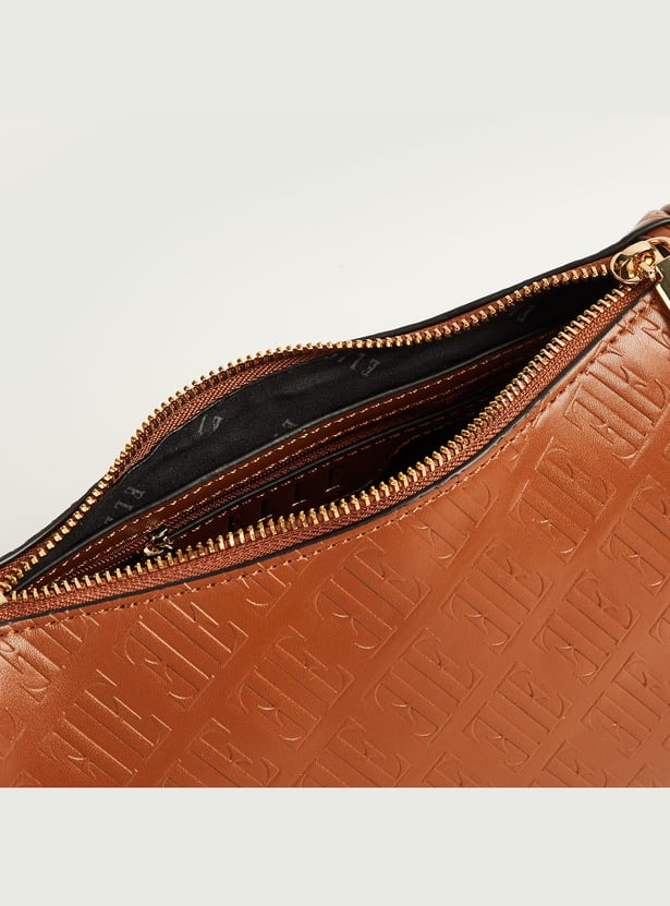 ELLE Monogram Embossed Sling Bag