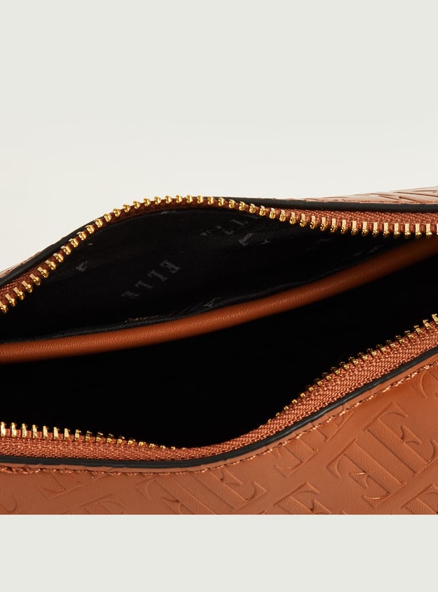 ELLE Monogram Embossed Sling Bag