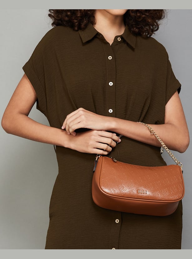 ELLE Monogram Embossed Sling Bag
