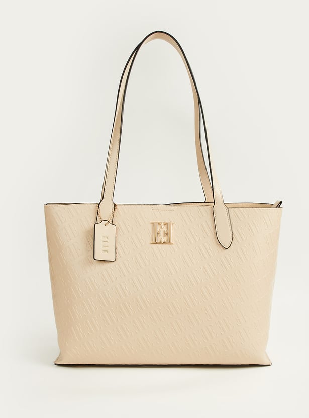 ELLE Embossed Shoulder Bag