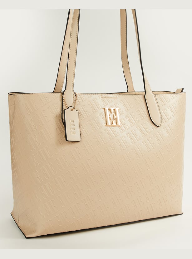 ELLE Embossed Shoulder Bag