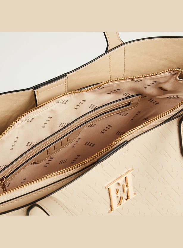 ELLE Embossed Shoulder Bag