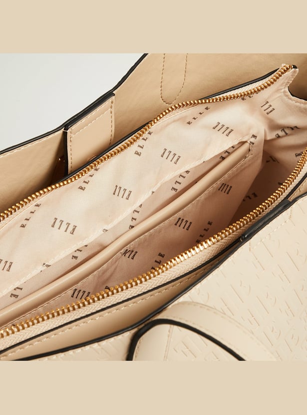 ELLE Embossed Shoulder Bag