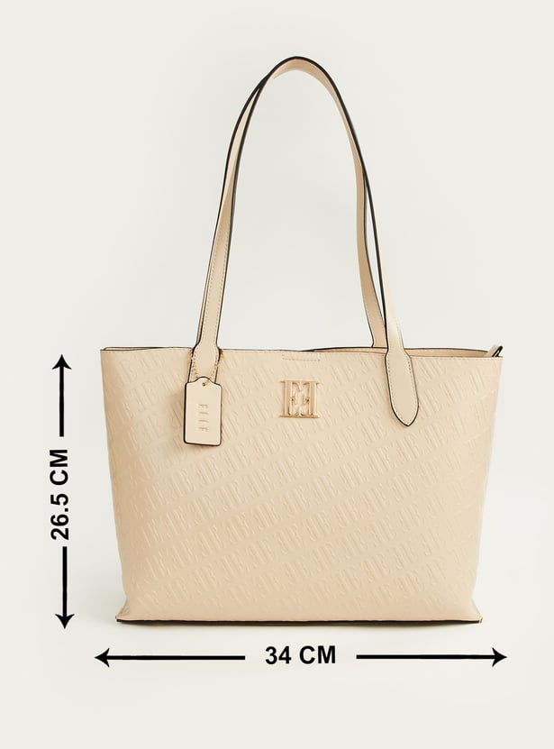 ELLE Embossed Shoulder Bag