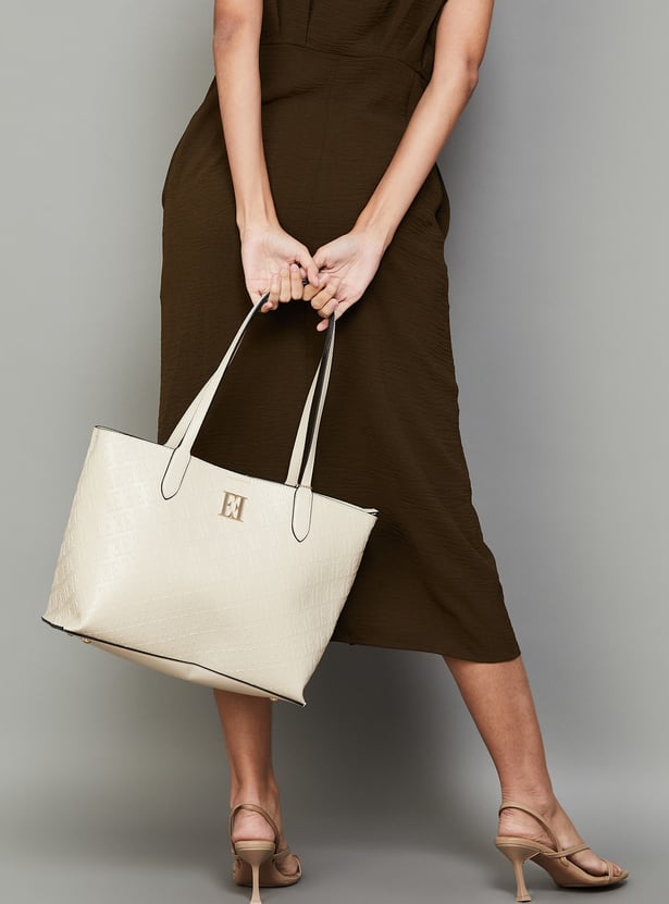 ELLE Embossed Shoulder Bag