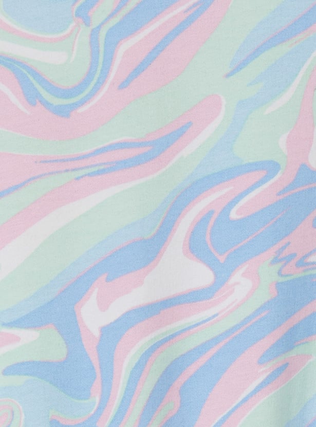 KAPPA Girls Marble Print Fit & Flare Dress