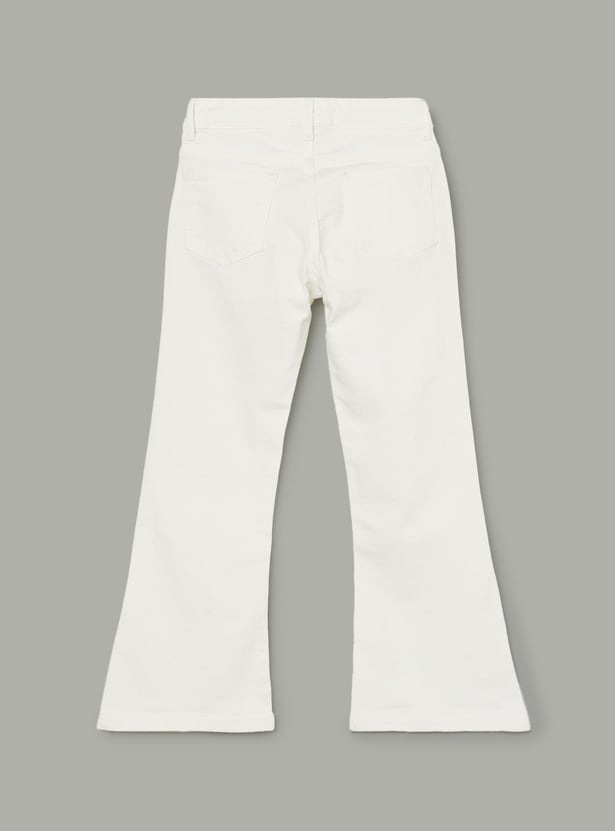 FAME FOREVER Girls Embellished Flared Jeans