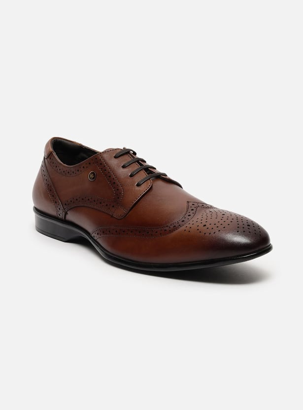 LOUIS PHILIPPE Textured Formal Derbys