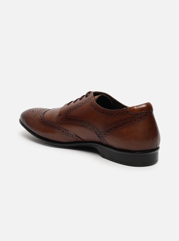 LOUIS PHILIPPE Textured Formal Derbys
