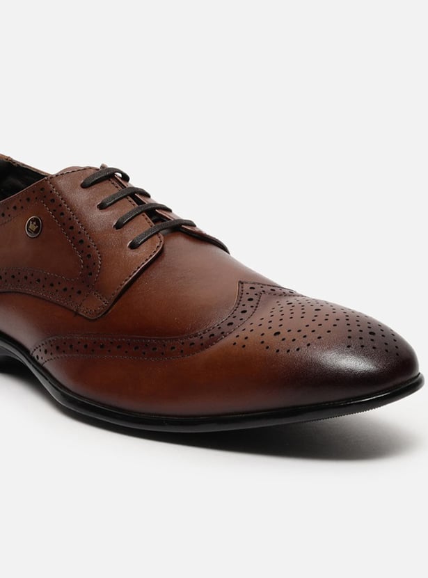 LOUIS PHILIPPE Textured Formal Derbys