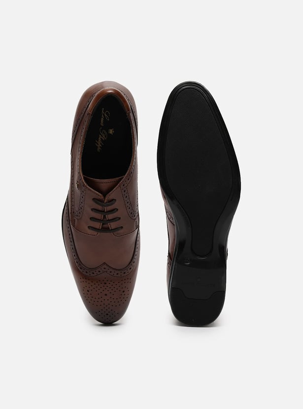 LOUIS PHILIPPE Textured Formal Derbys