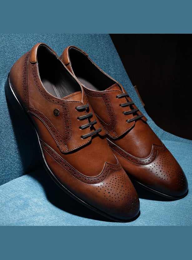 LOUIS PHILIPPE Textured Formal Derbys