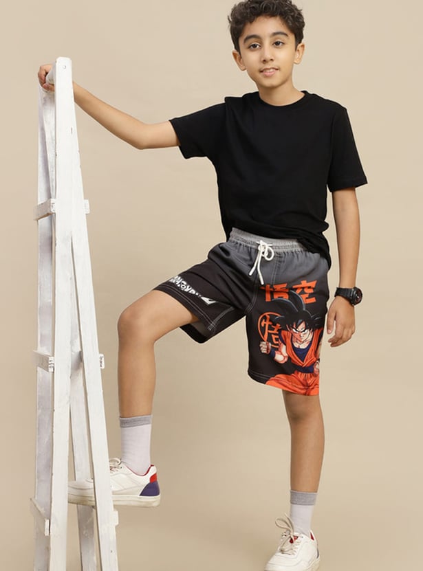 KIDSVILLE Boys Dragon Ball Z Print Shorts
