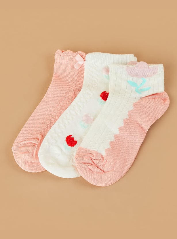 FAME FOREVER Girls Character No Show Socks - Pack 3