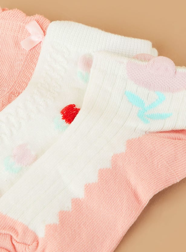 FAME FOREVER Girls Character No Show Socks - Pack 3