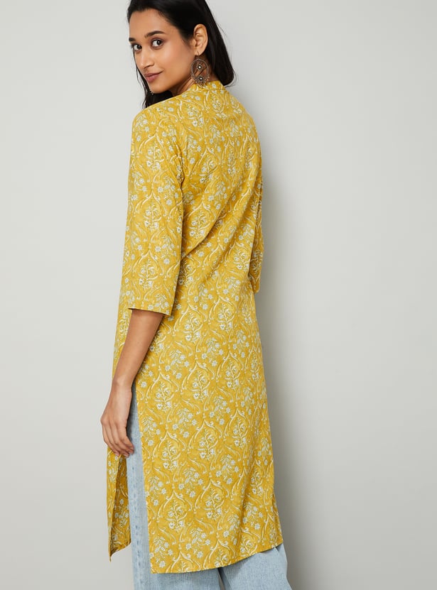 MELANGE Floral Print Straight Kurta