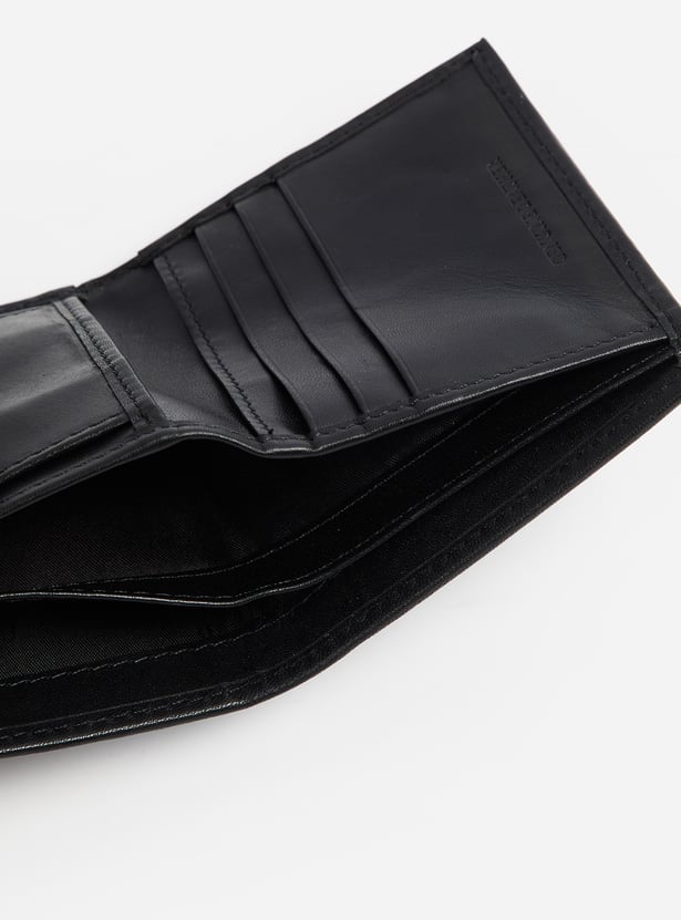 LOUIS PHILIPPE Croc Embossed Leather Bi-Fold Wallet