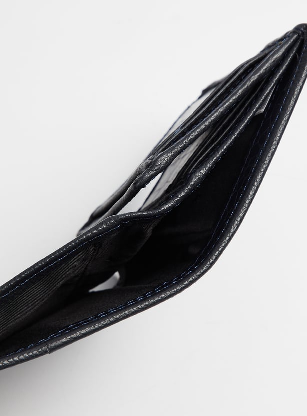 LOUIS PHILIPPE Croc Embossed Leather Bi-Fold Wallet