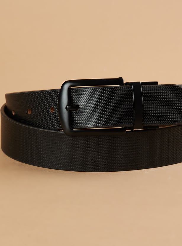 CODE Textured Leather Reversible Belt