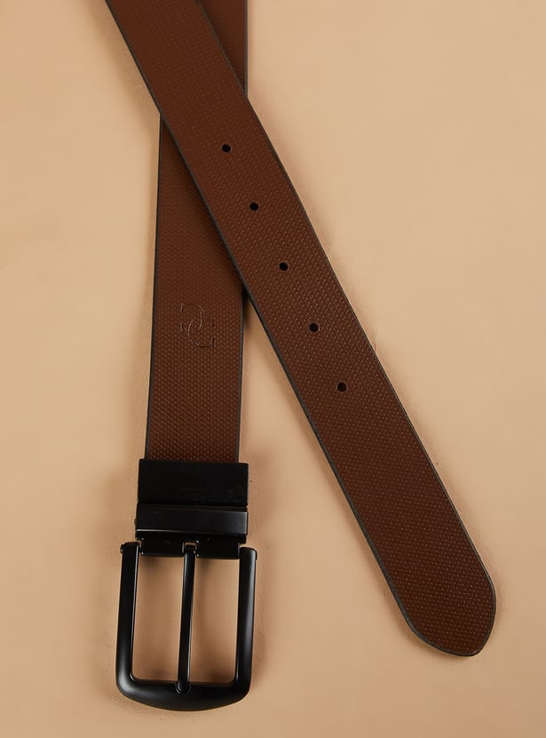 CODE Textured Leather Reversible Belt