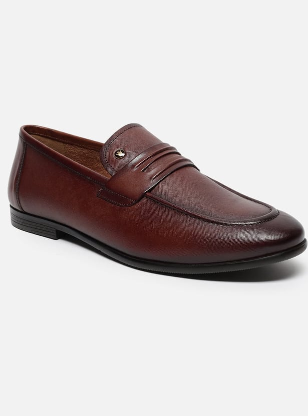 LOUIS PHILIPPE Textured Slip-Ons