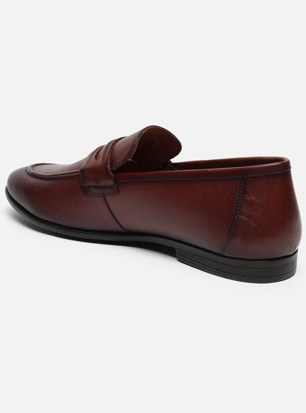 LOUIS PHILIPPE Textured Slip-Ons