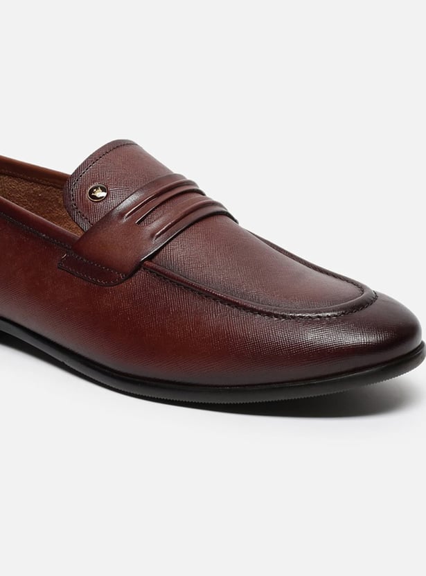 LOUIS PHILIPPE Textured Slip-Ons