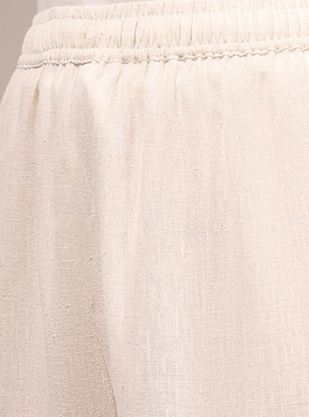 BIBA Embroidered Straight Pants