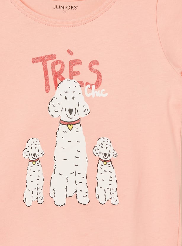 JUNIORS Girls Graphic Print T-shirt