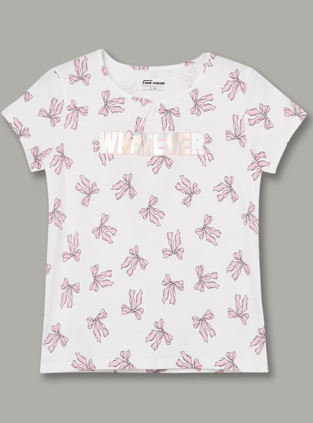 FAME FOREVER Girls Printed T-shirt
