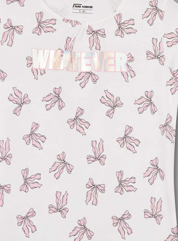 FAME FOREVER Girls Printed T-shirt