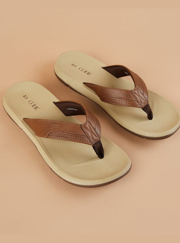 CODE Textured V-Strap Flip-Flops