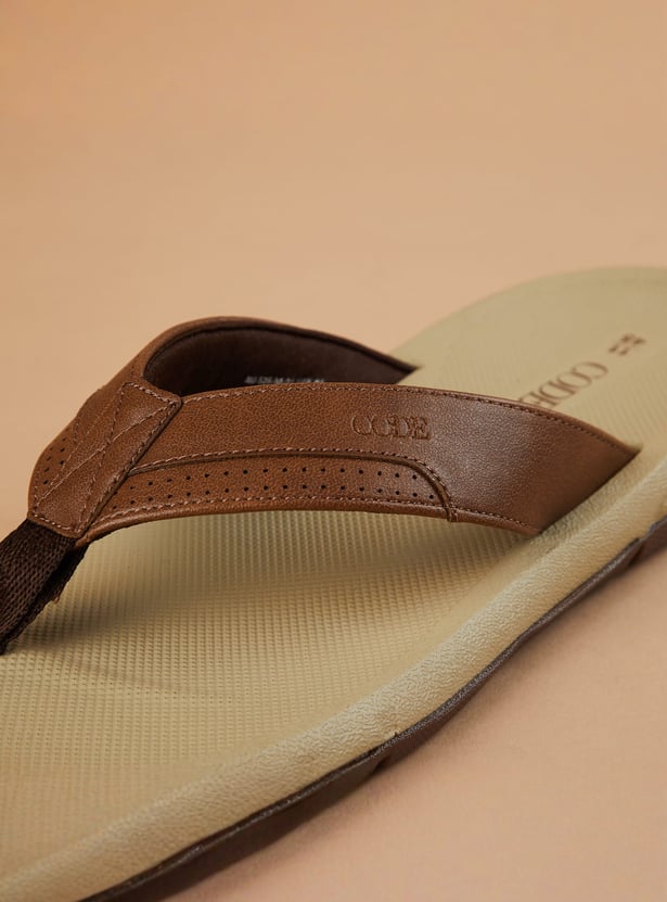 CODE Textured V-Strap Flip-Flops