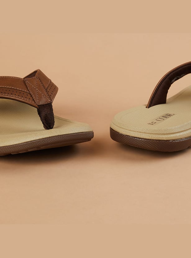 CODE Textured V-Strap Flip-Flops