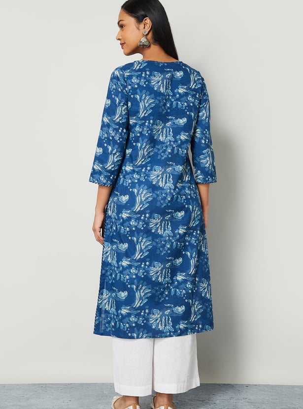 MELANGE Printed Straight Kurta