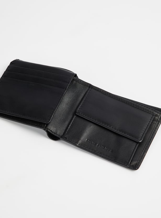 LOUIS PHILIPPE Solid Bi-Fold Leather Wallet