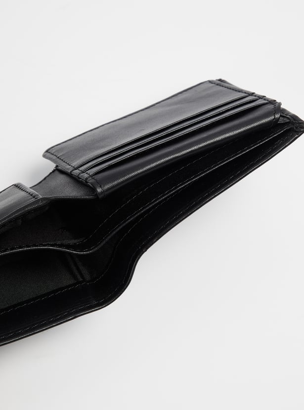 LOUIS PHILIPPE Solid Bi-Fold Leather Wallet