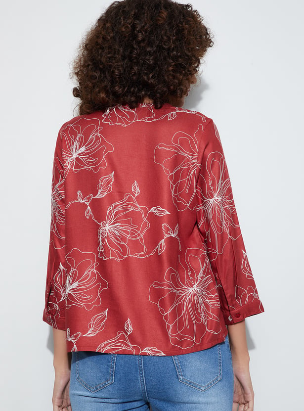 FAME FOREVER Floral Print Top