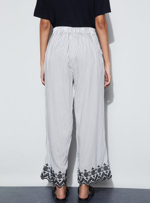 FAME FOREVER Striped Palazzos