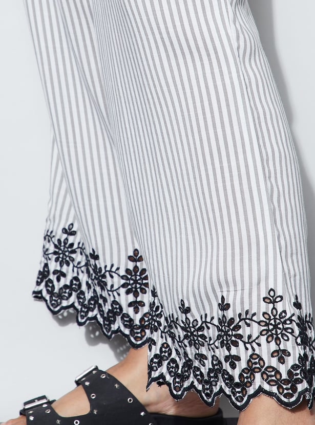 FAME FOREVER Striped Palazzos