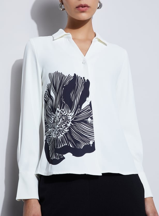 CODE Floral Print Shirt